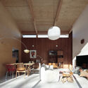استیج در هایما / معماران تاکانوری اینیاما - عکاسی داخلی، میز، صندلی، تیر