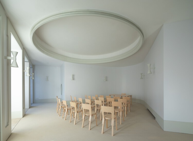 مرکز ملی نوآوری / Joaquim Portela Arquitetos - عکاسی داخلی، اتاق غذاخوری، صندلی، پنجره