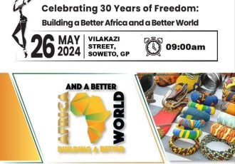 ما امروز صبح، ۲۶ مه، روز آفریقا را در خیابان ویلاکازی، Sow، جشن می گیریم.