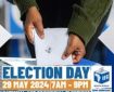 یادآوری: ۲۹ مه روز انتخابات است و مراکز رای گیری از ساعت ۷ صبح تا ۹ بعد از ظهر باز هستند.  اگر…