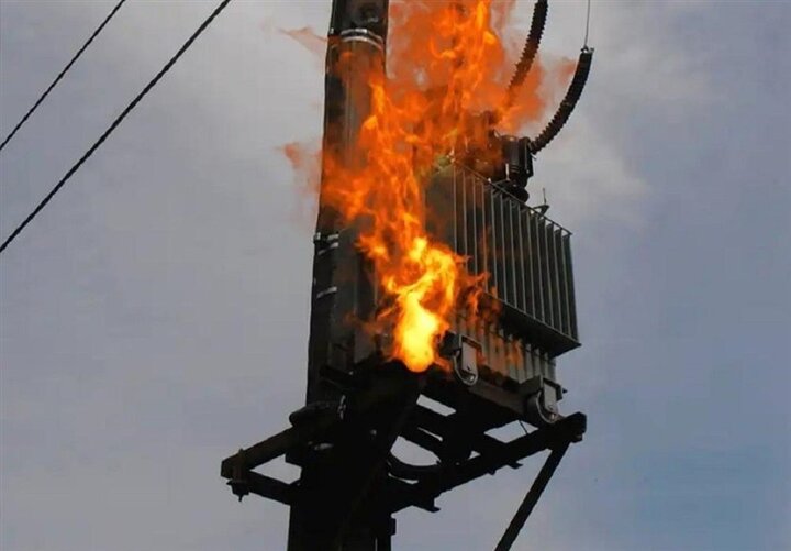 انفجار و آتش‌سوزی ترانسفورماتور برق در شهر بنی‌باراک فلسطین اشغالی