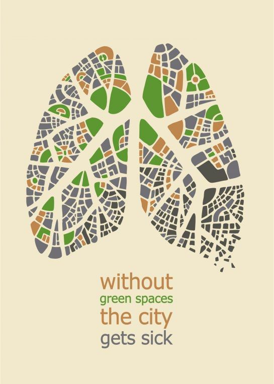 شهر بدون فضاهای سبز مریض می‌شود‌. اثر الساندرا بنینو @anjoman_shahrsazi_umz  …