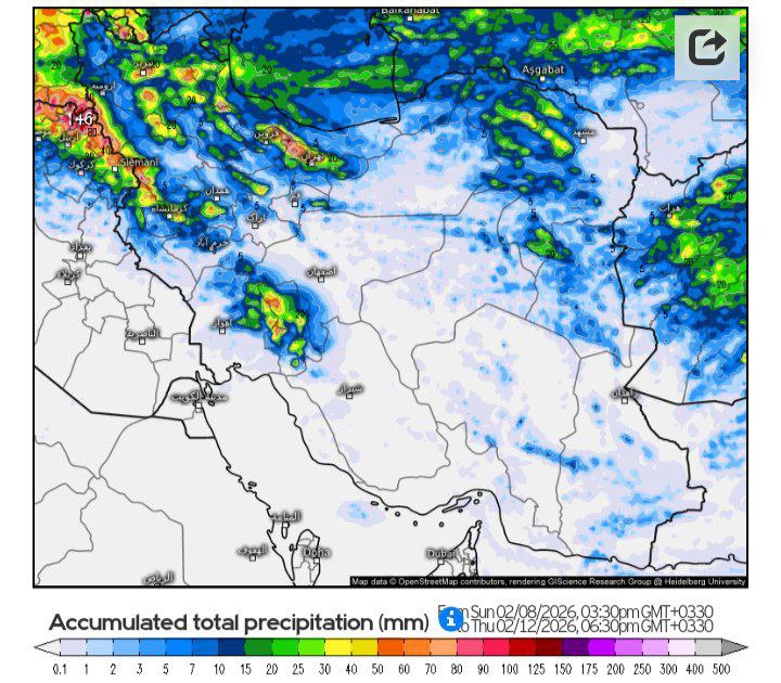پدیده ۱۰ روز آینده، افزایش نسبی دما و بارشهای شبه بهاری و خطرناک و سیل آسا برای شمال غرب و ارتفاعات البرز و زاگرس و خرا…